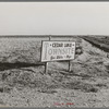 Sign on the high Texas great plains. Dawson County, Texas