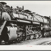 Detail of passenger locomotive while in the yard at Big Spring, Texas