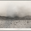 Snowstorm over the mountains in Socorro County, New Mexico. Snow in the mountains is an important source of water for the ranchers in this section