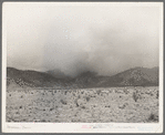 Snowstorm over the mountains in Socorro County, New Mexico. Snow in the mountains is an important source of water for the ranchers in this section