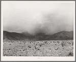 Snowstorm over the mountains in Socorro County, New Mexico. Snow in the mountains is an important source of water for the ranchers in this section