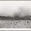 Snowstorm over the mountains in Socorro County, New Mexico. Snow in the mountains is an important source of water for the ranchers in this section