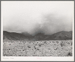 Snowstorm over the mountains in Socorro County, New Mexico. Snow in the mountains is an important source of water for the ranchers in this section