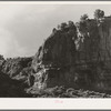 Rock cliffs at Beckers Butte. Gila County, Arizona