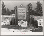 Snow on the continental divide. Catron County, New Mexico