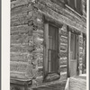 Detail of construction of Navajo Lodge, former ranch house. Datil, New Mexico