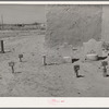 Grave in graveyard of Catholic church. Bernalillo County, New Mexico