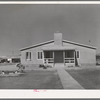 Rear of the community buiding is used for the WPA (Work Projects Administration) nursery school. Agua Fria migratory labor camp, Arizona