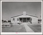 Rear of the community buiding is used for the WPA (Work Projects Administration) nursery school. Agua Fria migratory labor camp, Arizona