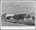 Community building at Arizona part-time farms. Chandler Unit, Maricopa County, Arizona. This building has an auditorium, kitchen, restrooms and laundry room