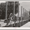 Valves to irrigation gates. Main irrigation canal in Maricopa County, Arizona