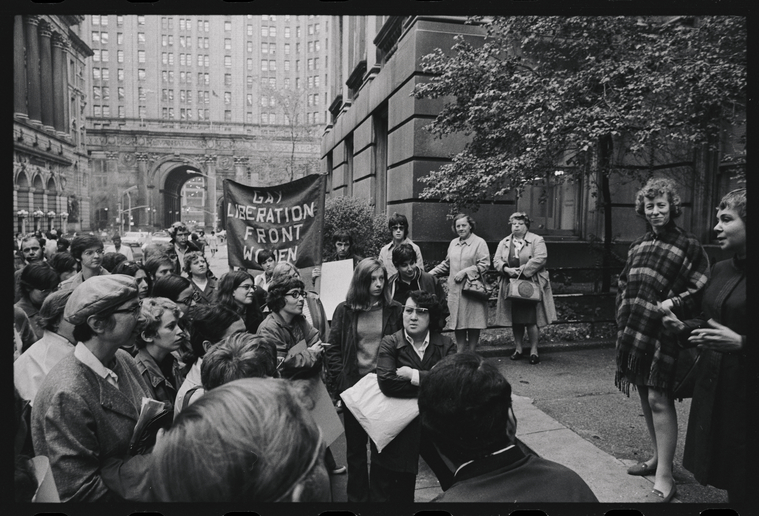 Gay Liberation Front women demonstrate at City Hall, New York - NYPL ...