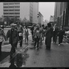 Sylvia Rivera and Marsha P. Johnson [in background] and Gay Liberation Front women demonstrate at City Hall, New York