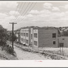 Abandoned school buildings at Tyrone, New Mexico. These were company-built schools