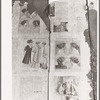 Page from the Delineator, about 1914, pasted on wall of abandoned residence in the ghost town. Georgetown, New Mexico