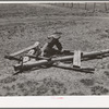 Homemade floater for leveling of land after clearing. Pie Town, New Mexico