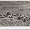 Homemade floater and harrow on farm at Pie Town, New Mexico