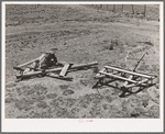 Homemade floater and harrow on farm at Pie Town, New Mexico