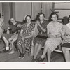 Farm women at the women's extension club meeting. This women's meeting is held while the men meet at the Farm Bureau. Pie Town, New Mexico