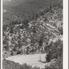 Mill and office buildings with tailings in foreground. Mogollon, New Mexico