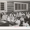 Farmers and their families enjoying the literary society meeting. Pie Town, New Mexico