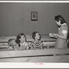 Sunday school in the Farm Bureau building. Pie Town, New Mexico
