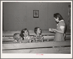 Sunday school in the Farm Bureau building. Pie Town, New Mexico