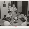 Ice cream party at Pie Town, New Mexico. Ice cream is a great treat for someone who must drive thirty or forty miles for ice