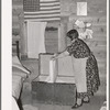 In the farm home of Bill Staggs. Pie Town, New Mexico