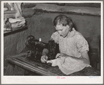 Mrs. Whinery makes all her family's clothing. Pie Town, New Mexico