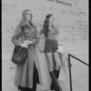 Karen O'Sullivan and Colleen Neary waiting in front of New York Stage Theatre stage entrance at Lincoln Center