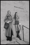 Karen O'Sullivan and Colleen Neary waiting in front of New York Stage Theatre stage entrance at Lincoln Center