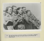 The smiling faces of Polish children in the camp at Teheran, who have been invited to a party given by the polish Red Cross House.