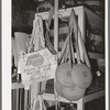 Water bags and canteens, necessities in the arid Southwest, on sale at the United Producers and Consumers Cooperative. Phoenix, Arizona