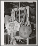 Water bags and canteens, necessities in the arid Southwest, on sale at the United Producers and Consumers Cooperative. Phoenix, Arizona