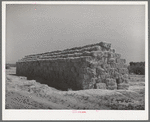 Baled hay for the stock. Casa Grande Valley Farms, Pinal County, Arizona