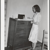 Corner of living room of house of the Casa Grande Farms. Pinal County, Arizona