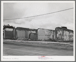Walls of old building crumbling on the main street of Tombstone, Arizona
