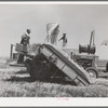 Hay machine at the Casa Grande Valley Farms. Pinal County, Arizona