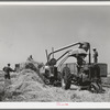 Hay machine at the Casa Grande Valley Farms. Pinal County, Arizona