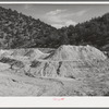 Tailings at abandoned copper mine at Leopold, New Mexico
