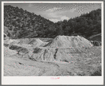Tailings at abandoned copper mine at Leopold, New Mexico