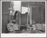 Remains of steam winch in abandoned gold mine at Pinos Altos, New Mexico