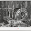 Remains of steam winch in abandoned gold mine at Pinos Altos, New Mexico