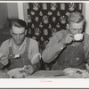 Mormon farmers eating dinner. Box Elder County, Utah