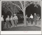 Mormon farmers arriving for meeting. They own a cooperative stallion bought with a FSA loan. Box Elder County, Utah