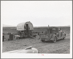 Camp of dryland Mormon farmer. He lives in Snowville, Utah, and is farming land in Oneida County, Idaho, which he has leased from the Mormon church. Camp is in Oneida County, Idaho