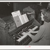 Organist of Latter Day Saints Church. Mendon, Utah