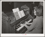 Organist of Latter Day Saints Church. Mendon, Utah
