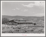 Hay and cow barn of Spanish-American farmer. Chamisal, New Mexico